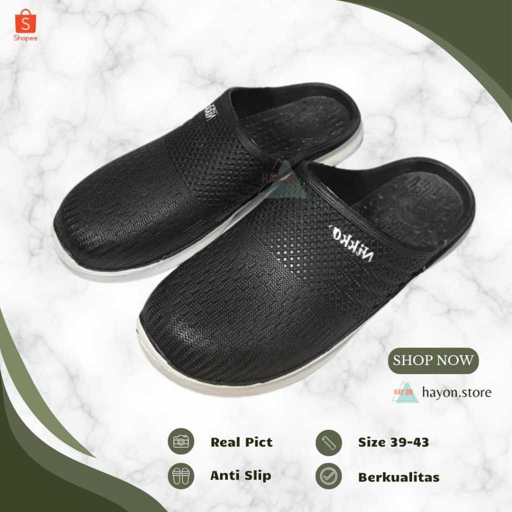 NK 158 - VIRAL  Sandal bakpao NIKKO 8158  cek nikko model terbaru SEPATU UNISEX SLOP SANDAL PRIA DEW