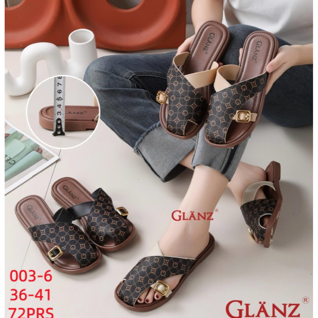GLANZ SANDAL WANITA SLOP IMPORT MOTIF/SANDAL JELLY/SANDAL ANTI SLIP ANTI AIR