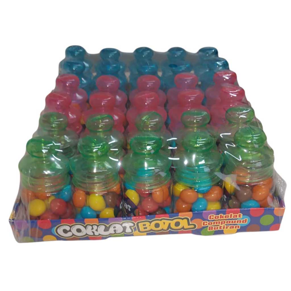 DSM Permen Coklat BOTOL BULAT, 30 Pcs