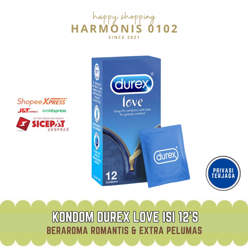 Kondom Durex Love Isi 12 Sachet - Beraroma Romantis Dengan Extra Pelumas