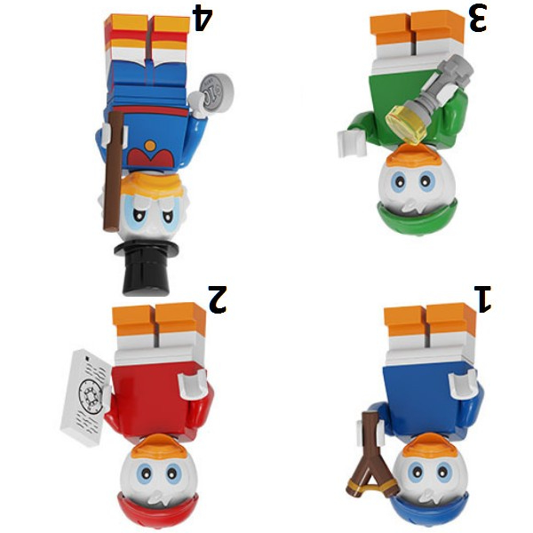 Huey Dewey Louie Scrooge McDuckikekak Gober Action Figure Mini Brick