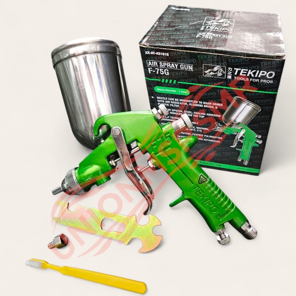 TEKIPO F-75G Air Spray Gun HVLP Nozzle 1.5mm Tabung Atas 400ml Semprotan Cat Kompresor Spet Cat Mobi