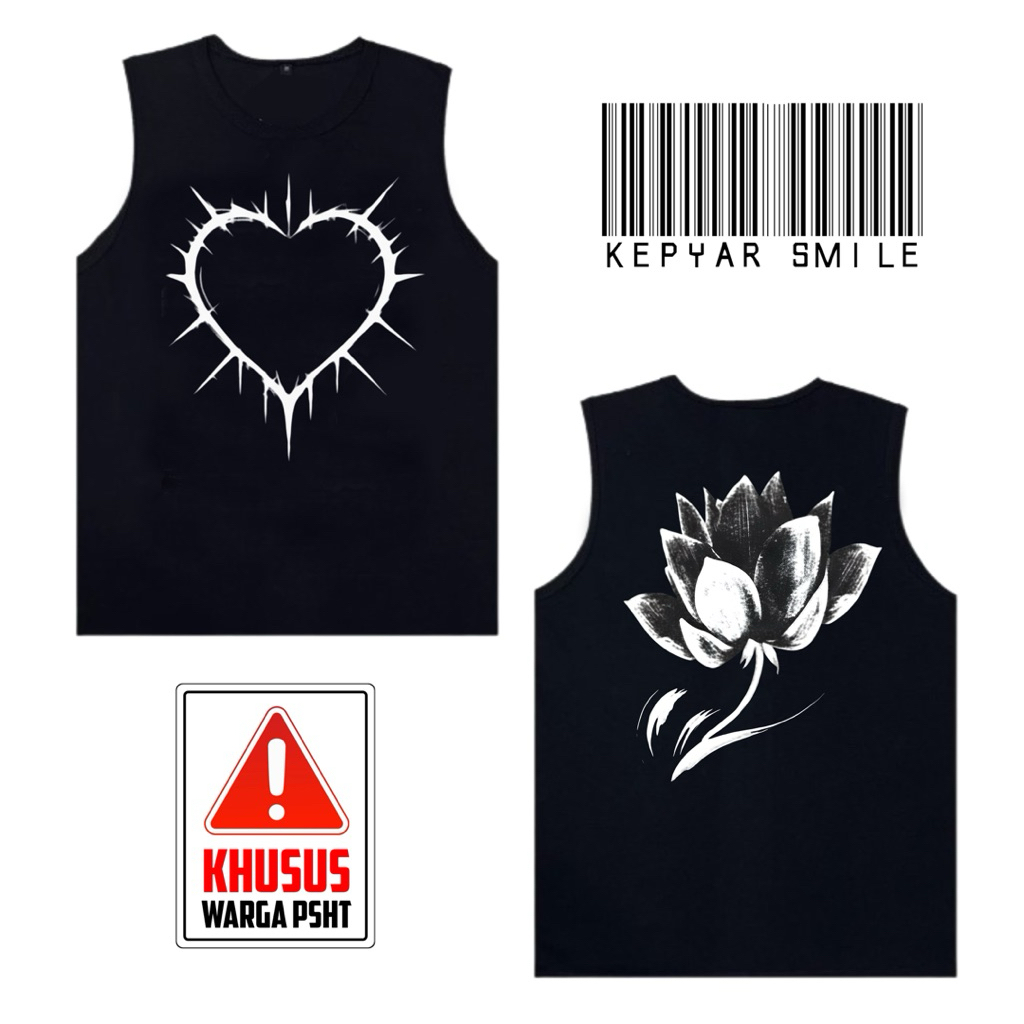 Singlet PSHT Kepyar Bunga Terate Free Stiker