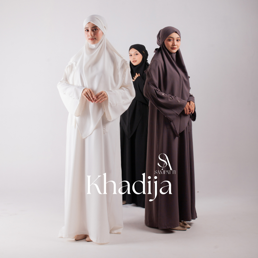 Abaya Khadija Series, Abaya set French Khimar, Abaya Syari set Khimar, Khadija Abaya Set Anti UV ( G