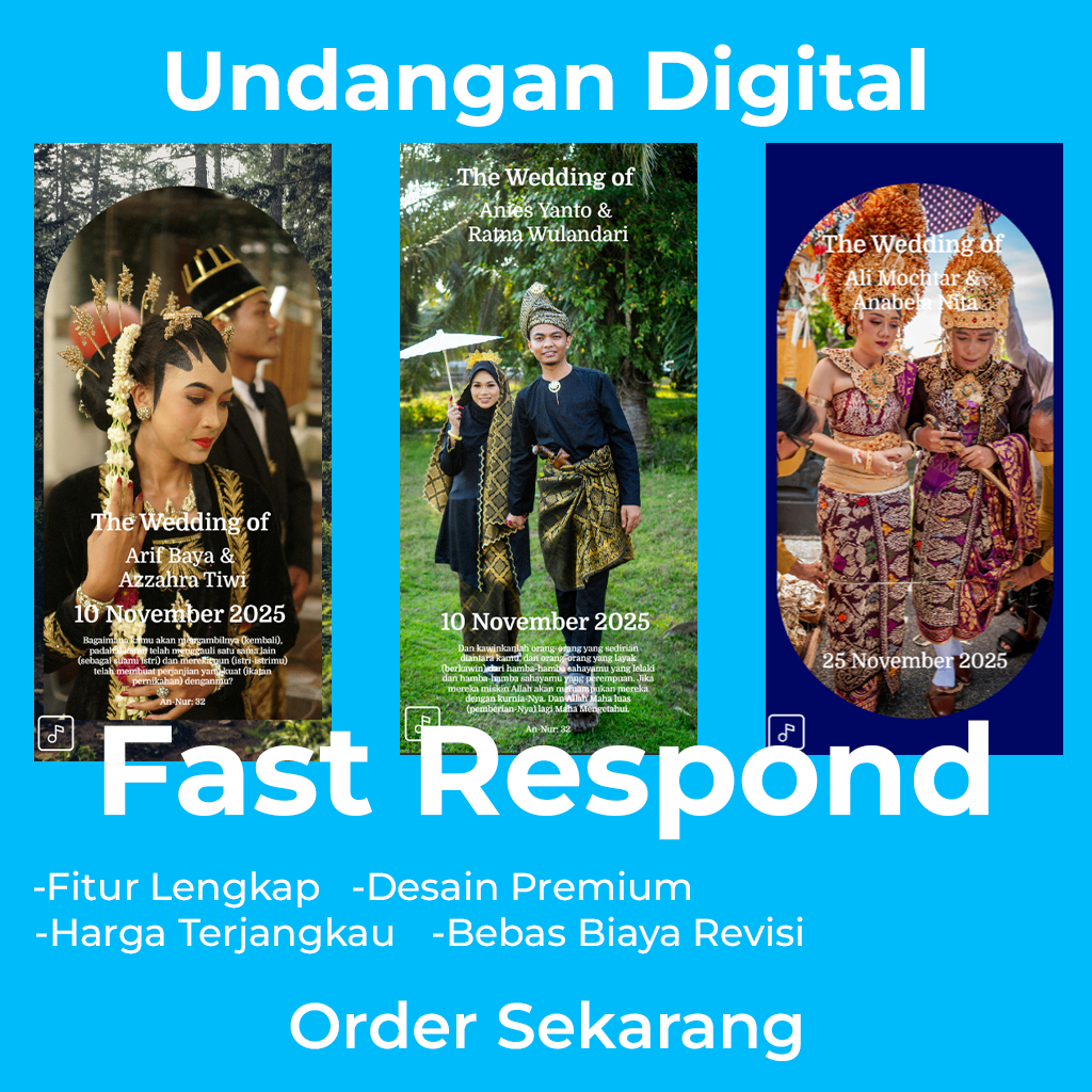 Undangan Digital Undangan Pernikahan Harga Terjangkau Desain Premium Undangan Website