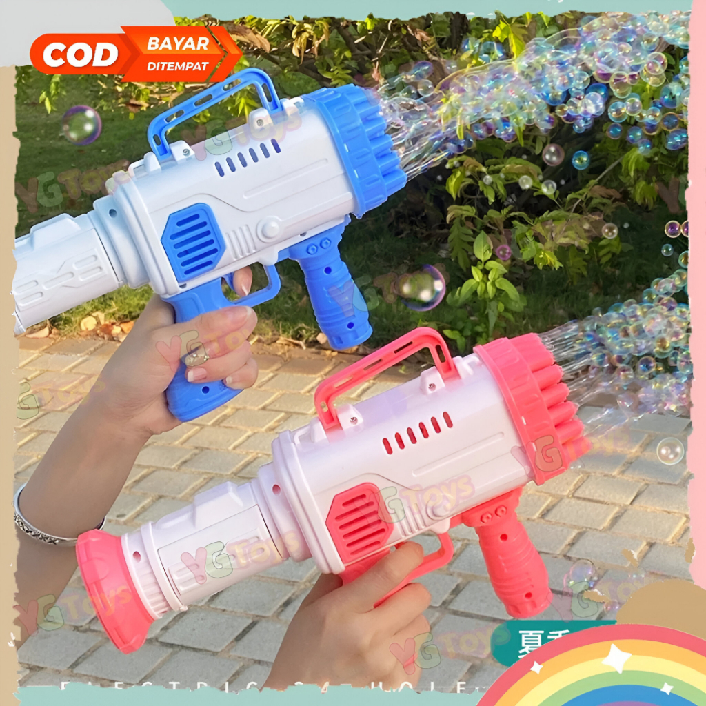 Best Sale Dirakids Promo 25 Mata Mainan Anak Bubble Gun Bazoka Basoka / Mainan Tembak Tembakan Balon