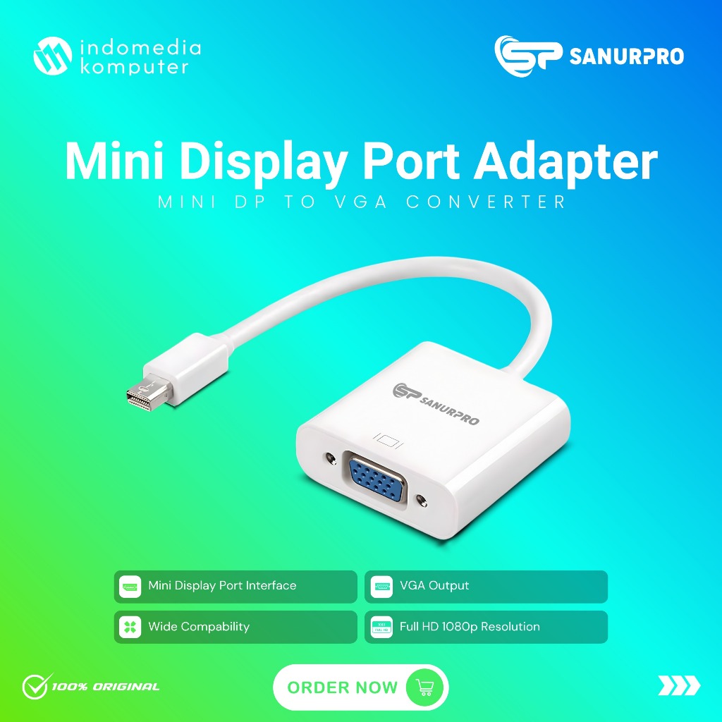 KABEL CONVERTER MINI DP TO VGA KABEL CONVERTER MINI DP TO VGA KABEL CONVERTER MINI DP TO VGA