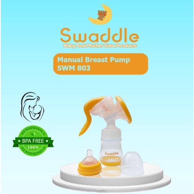 SWADDLE MANUAL BREASTPUMP POMPA ASI MESSAGE SUNCTION BREASTPUMP SWM 803
