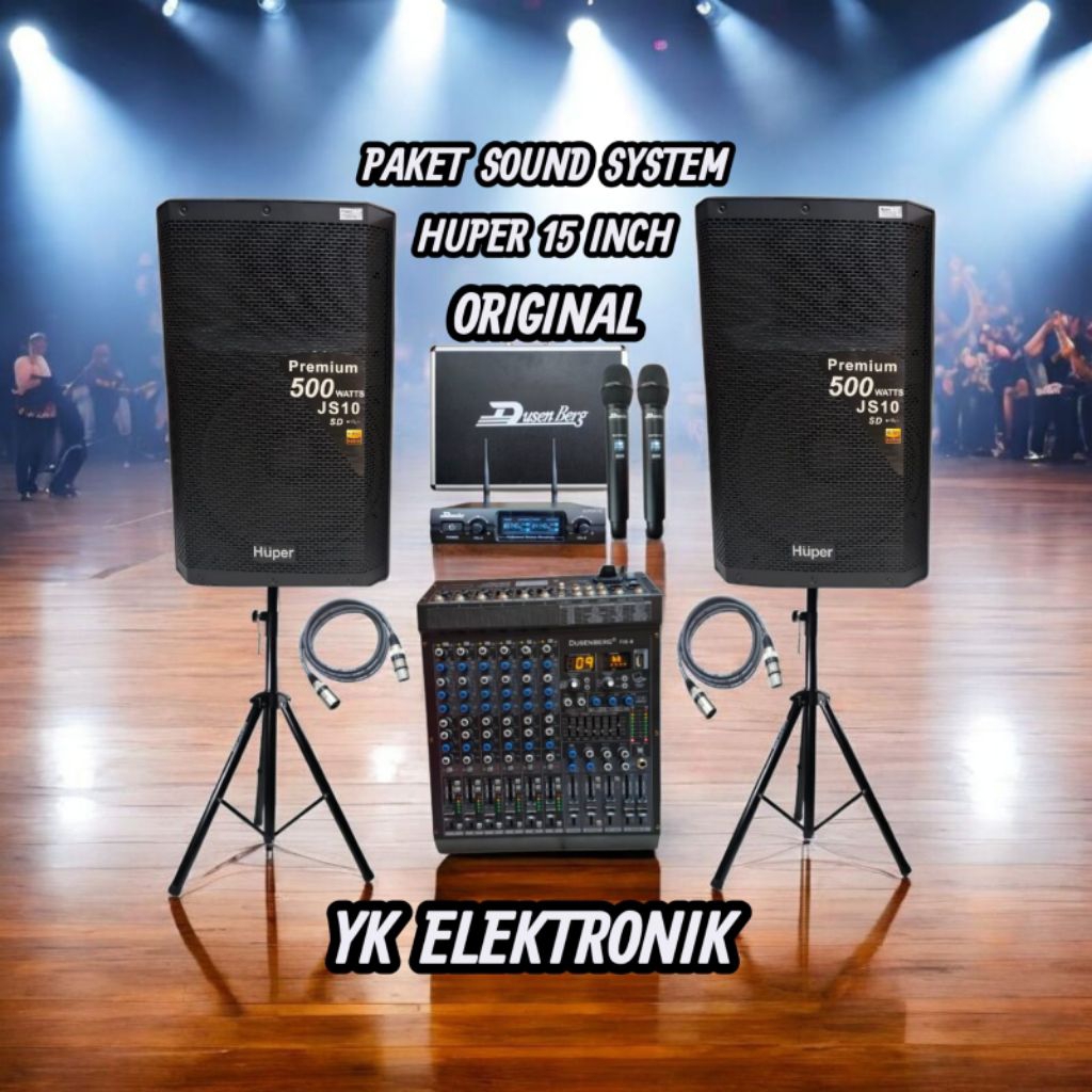 paket sound system huper 15 inch original garansi resmi