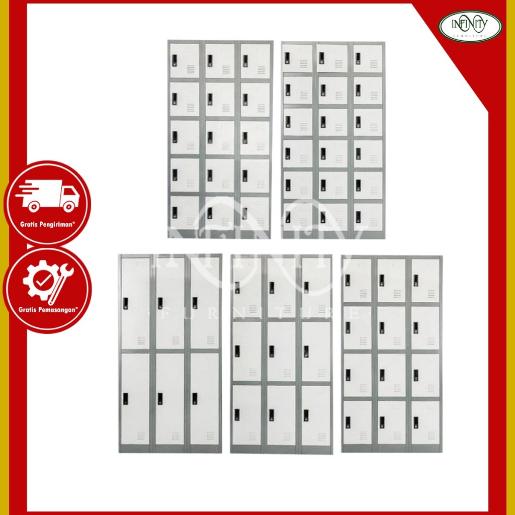 Lemari Locker Box Besi 4/5/6/9/15/18 Pintu Importa LC Series