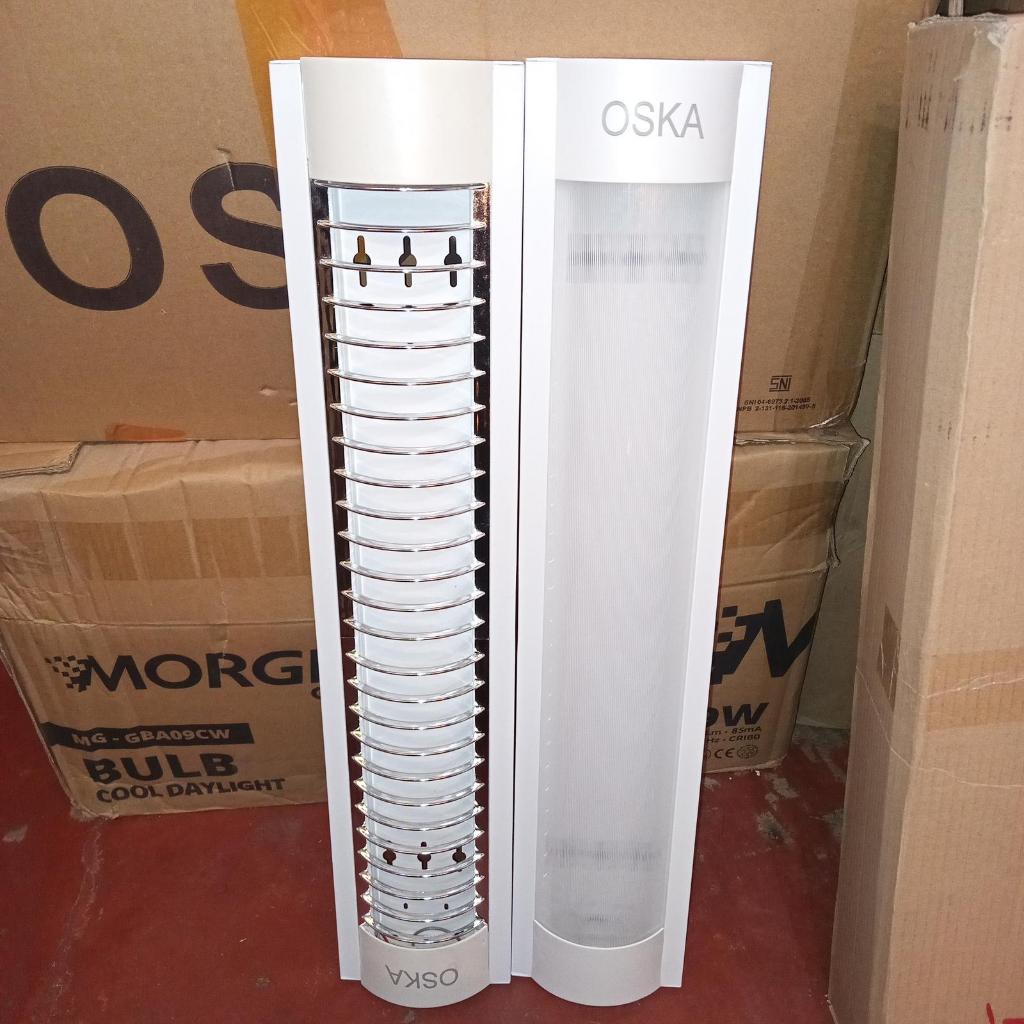 kap rm outbow tl t8 led mika polos kisi-kisi garis 1x36 2x36 120cm