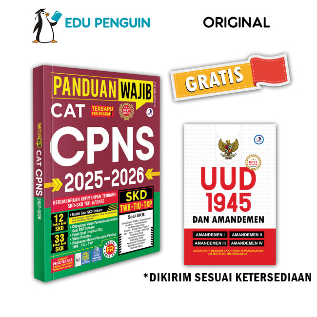 Buku Panduan Wajib CPNS 2025 - 2026 SKD SKB TWK TIU TKP Psikotes TOEFL [PWC4]