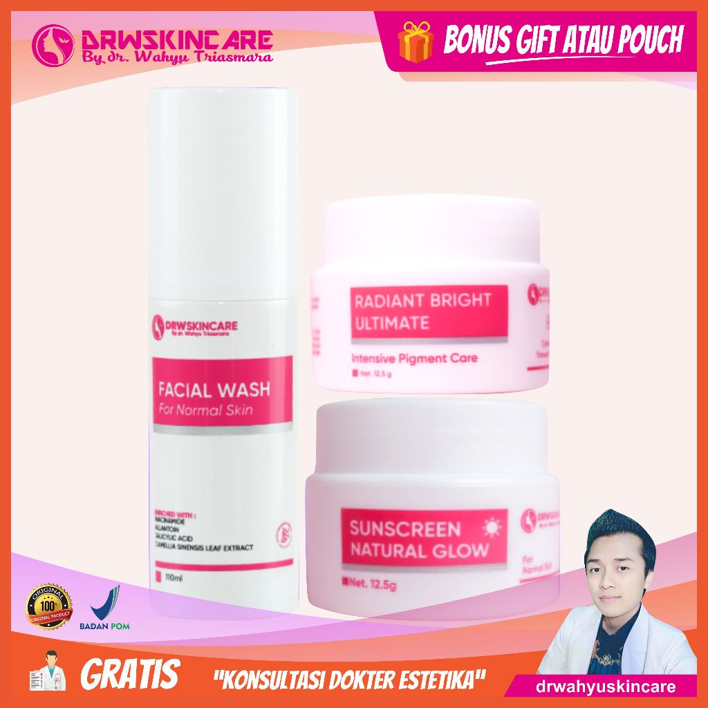 Paket Radiant Brightening Ultimate DRW Skincare Paket Penghilang Flek Hitam