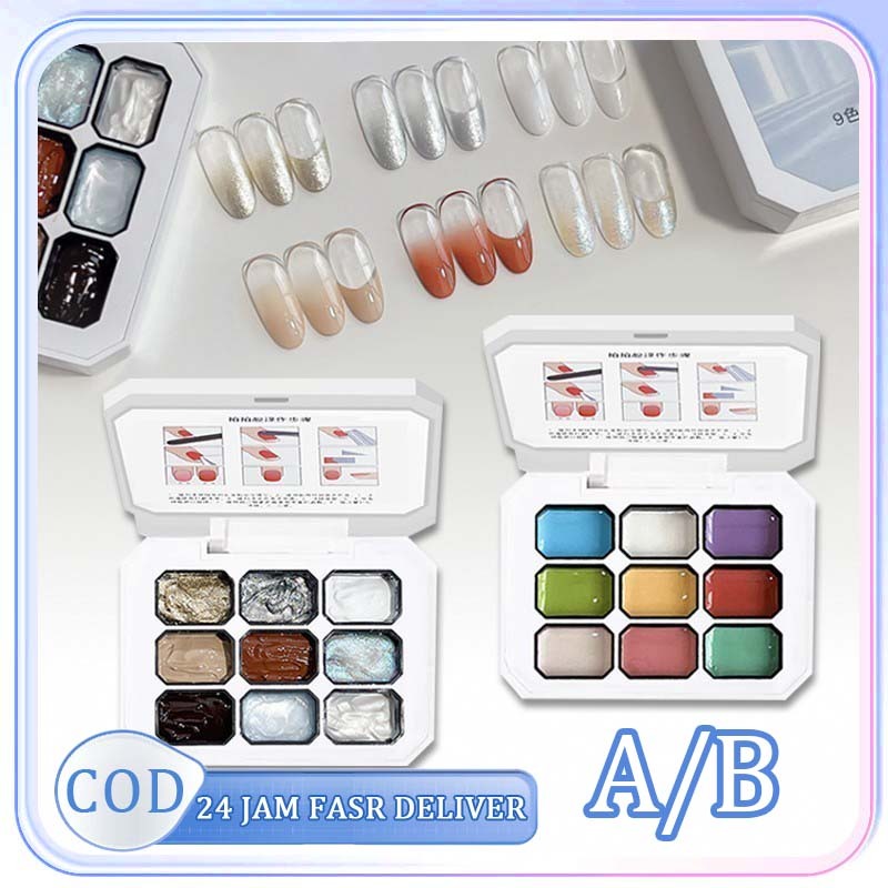 9 Warna Nail Gel Palette Gel Nail Polish Nail Gel Polish Set Painting Gel Nail Art