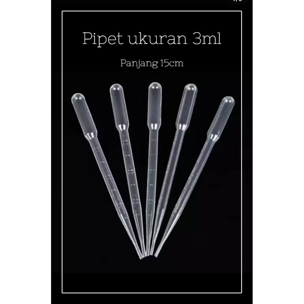 Pipet tetes plastik 3ml /pipet panjang plastik