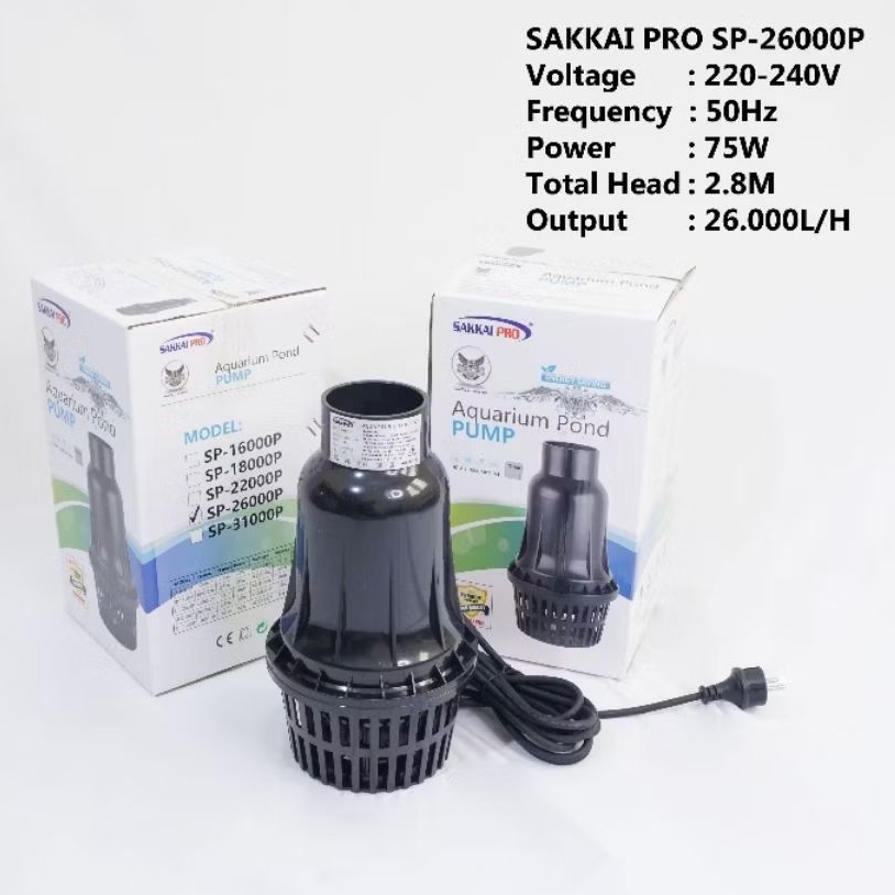SAKKAI PRO POMPA KOLAM LOW WATT SP-26000P