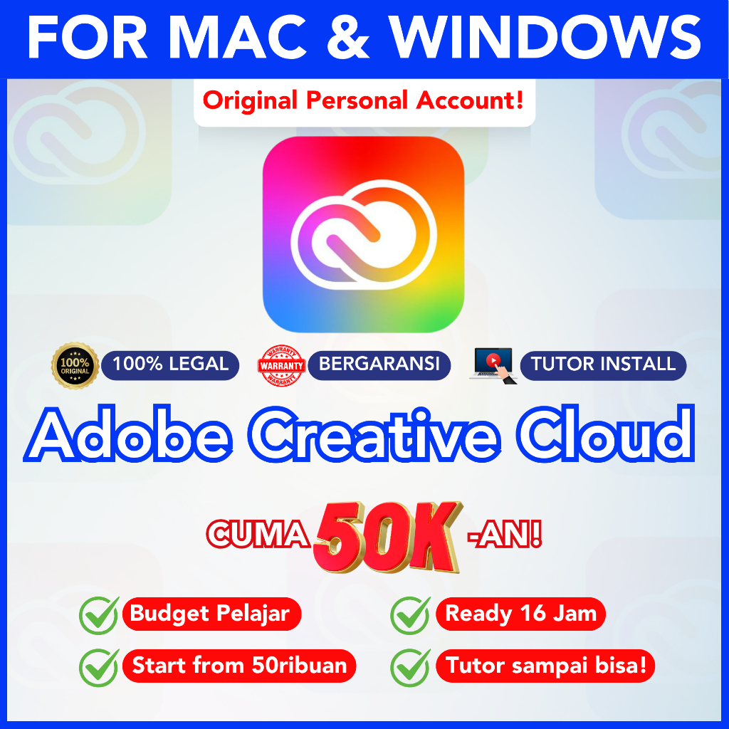 Adobe Creative Cloud Original | Personal Account | All Apps