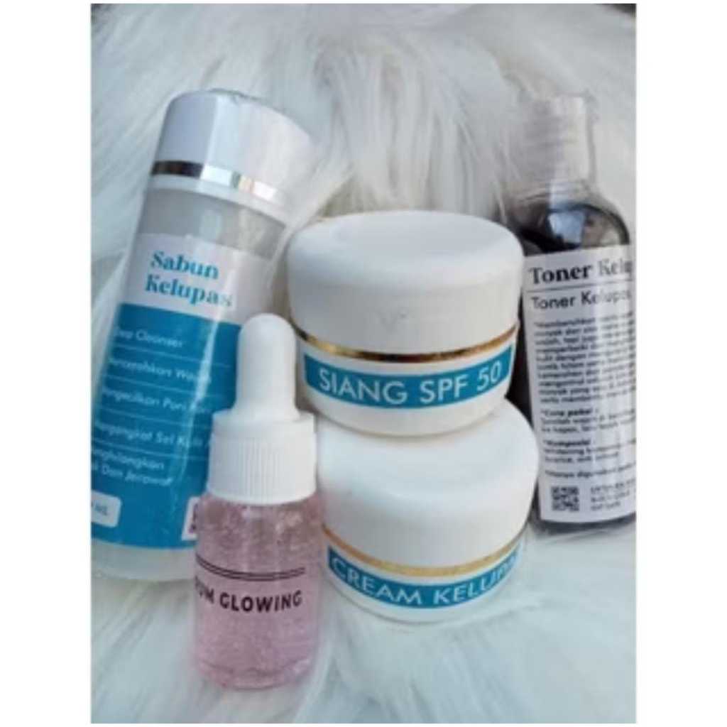 PAKET 5IN1 FLEK TEBAL/PAKET MELASMA PAKET PENGELUPASAN AMPUH HEMPASKAN FLEK MENAHUN / CREAM PENGHILA