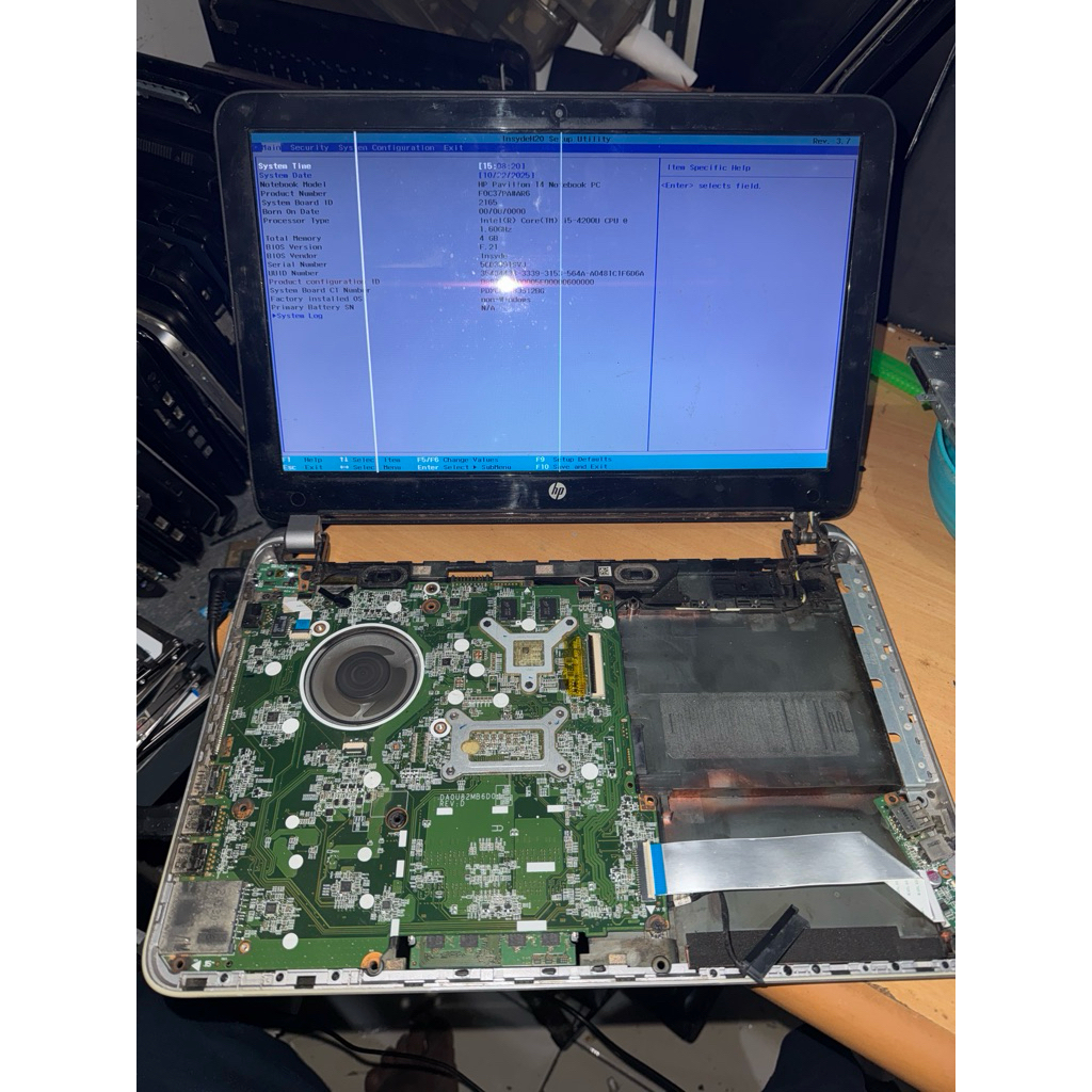 mainbord HP pavilion 14-n038TX core i5 gen4 nvdia normal garansi