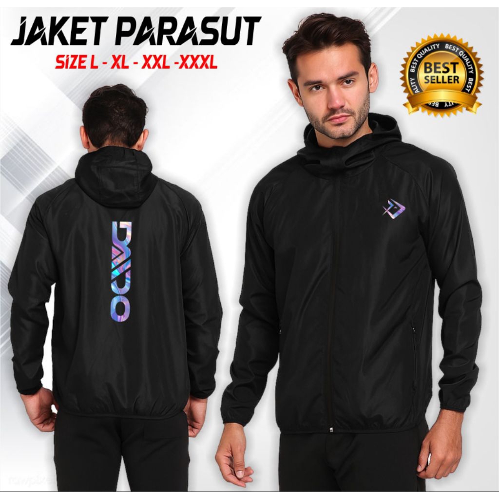 Jaket parasit despo / Jaket joging / jaket olahraga lari / jaket parasit pria wanita / jaket mancing