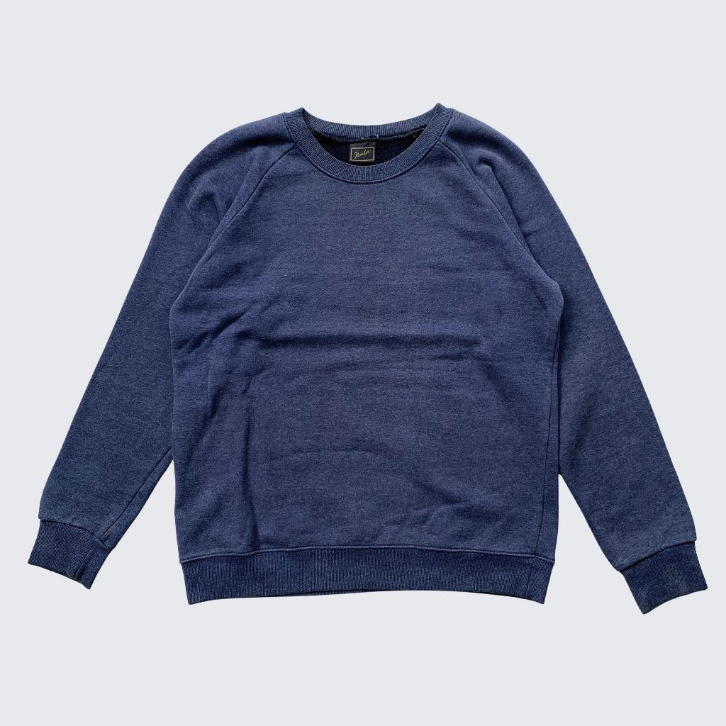 Blue Blue Pastele Faded Number Nine Japan Comfy Fitted Sweater - Unisex - M
