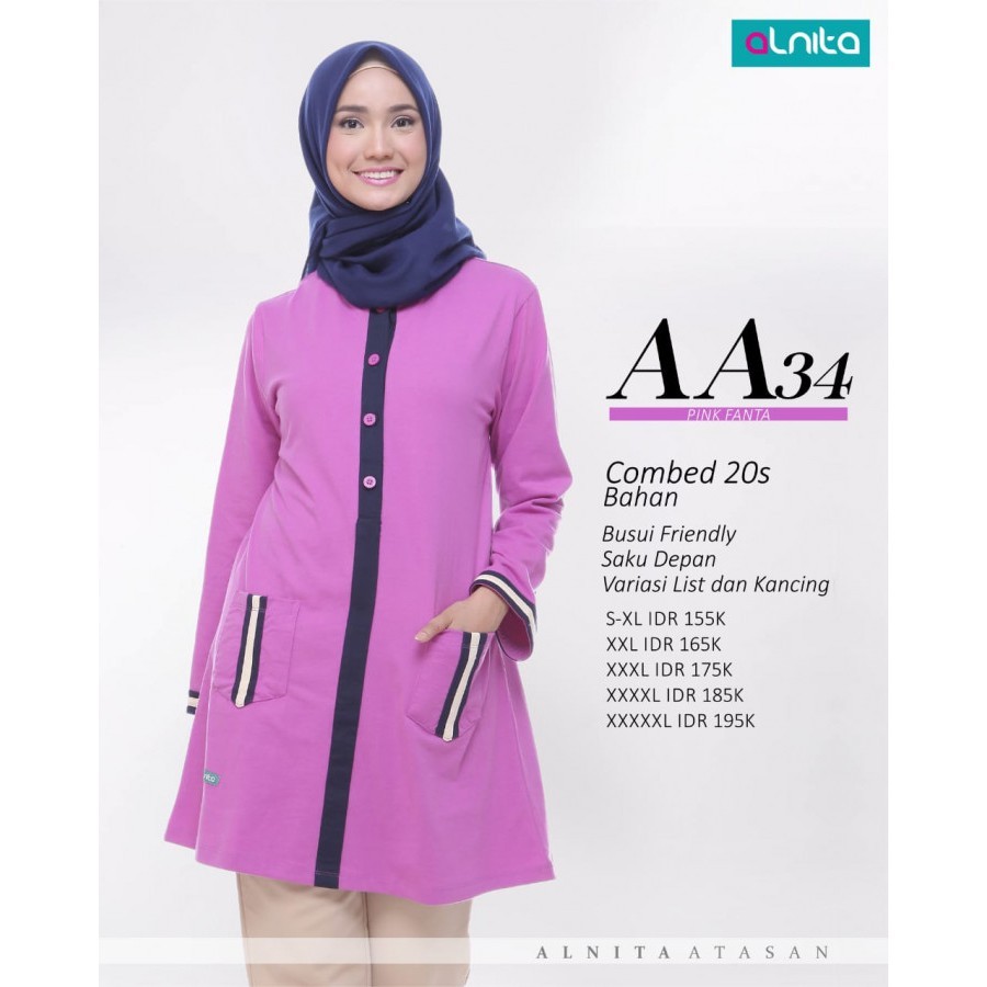ATASAN DEWASA ALNITA AA 34 WARNA PINK FANTA