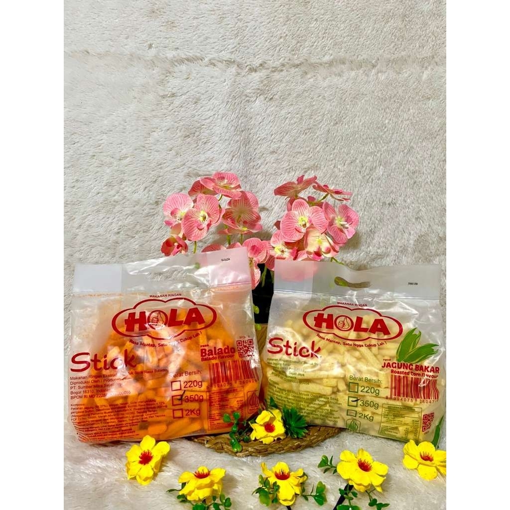 Hola Stick Balado/Jagung 350g Stik Cemilan Renyah  Harga 1 Bag Maima Snack
