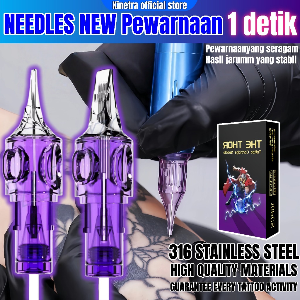 Jarum Tato full setJarum sulam alis Permanen Steril Tato Alis,Tato Bordir,Tato Bibir,Jarum All-In-On