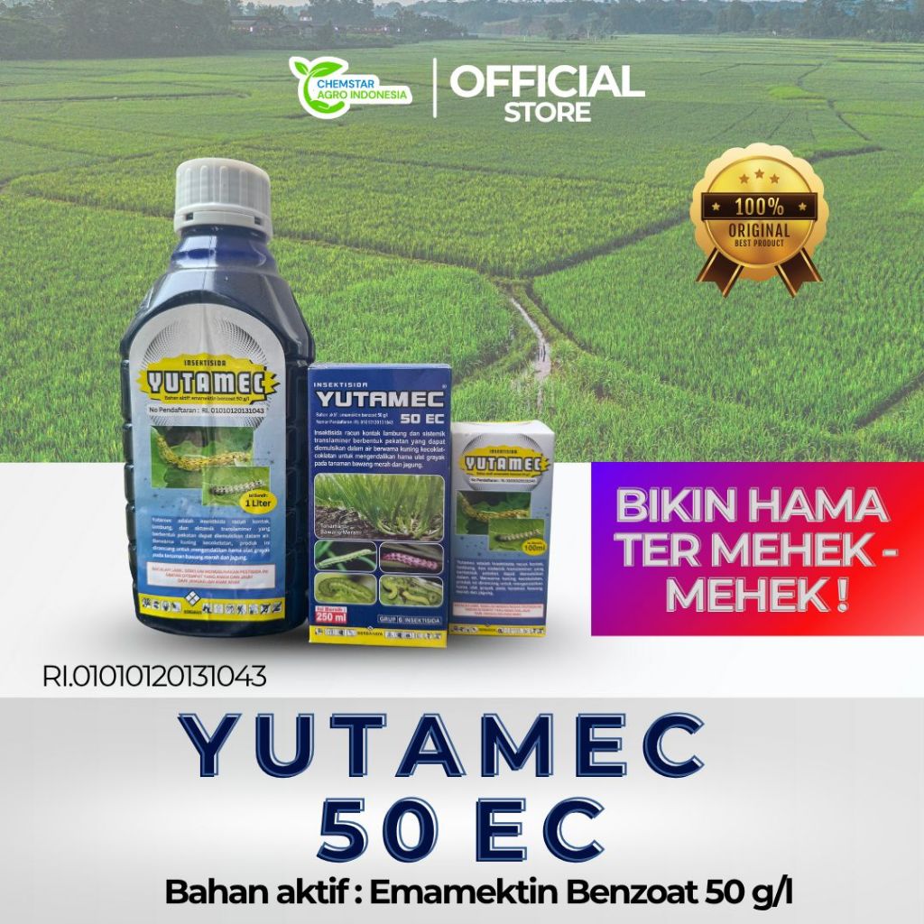 YUTAMEC 50 EC – Insektisida Emamektin Benzoat Pengendali Hama Tanaman Ampuh & Cepat Tuntas