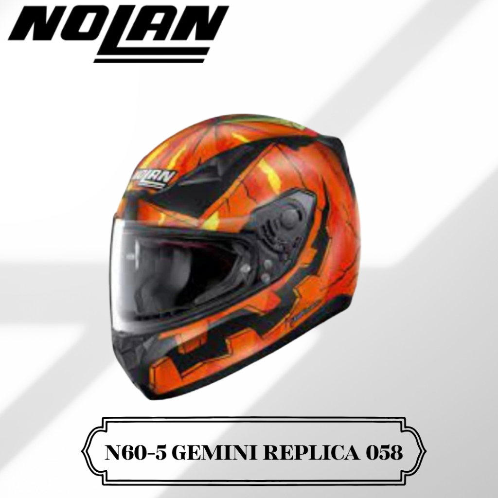 Nolan N60-5 Gemini Replica 058 Motif Pumpkin R. RINALDI Helm Full Face SNI N605 N60 5
