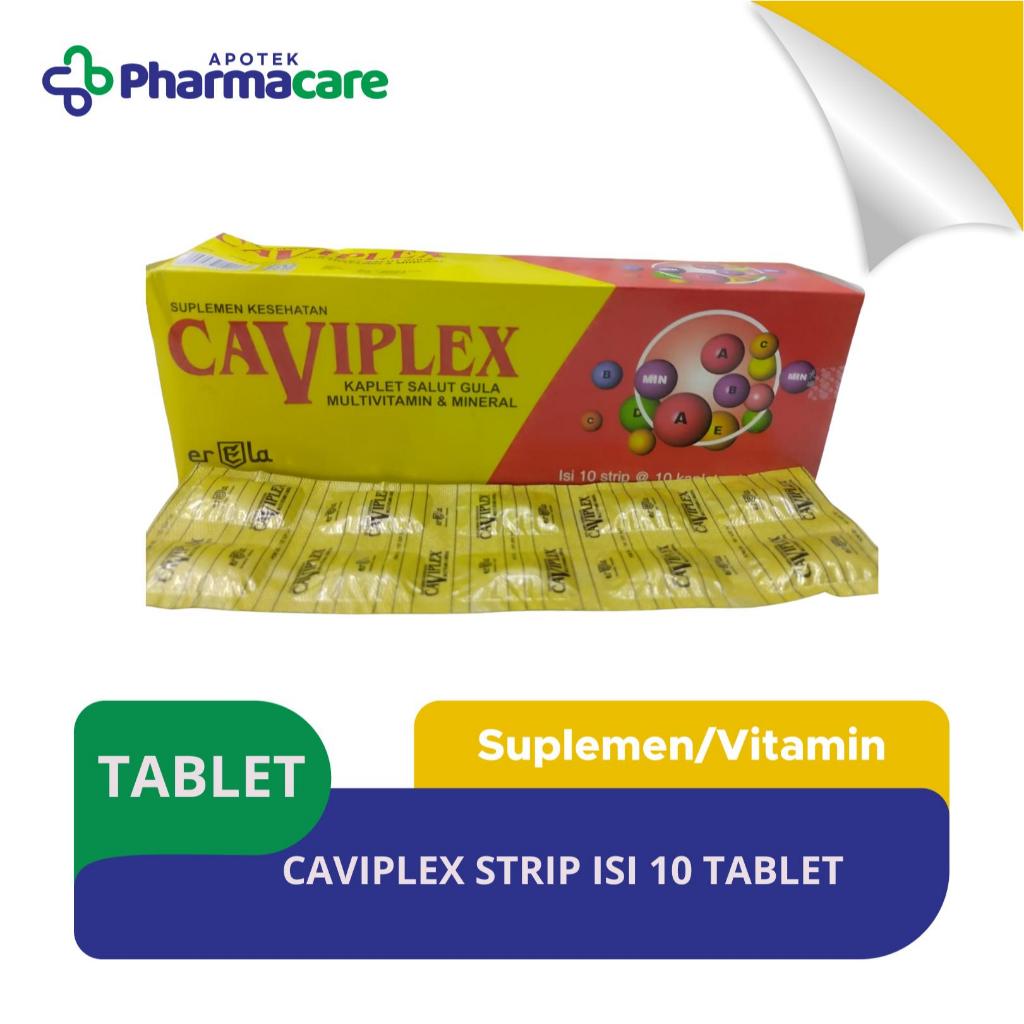 PHARMACARE | CAVIPLEX STRIP ISI 10 TABLET | MULTIVITAMIN DEWASA - PENAMBAH NAFSU MAKAN - SUPLEMEN DA