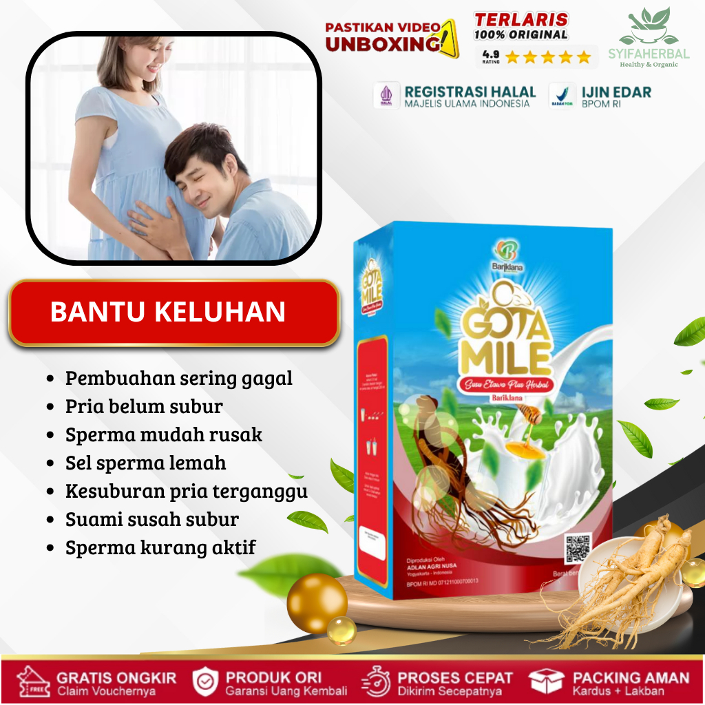 GOMILE untuk pria dengan jumlah sperma rendah, sperma encer, sperma tidak subur, kualitas sperma kur