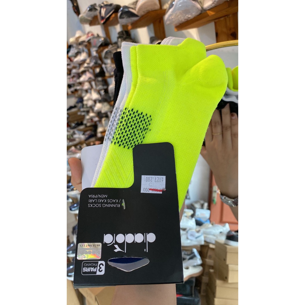 DIADORA KAOS KAKI PRIA DIADORA SOCK MEN 3 PAIR BLACK WHITE STABILO SEMATAKAKI ORIGINAL COD