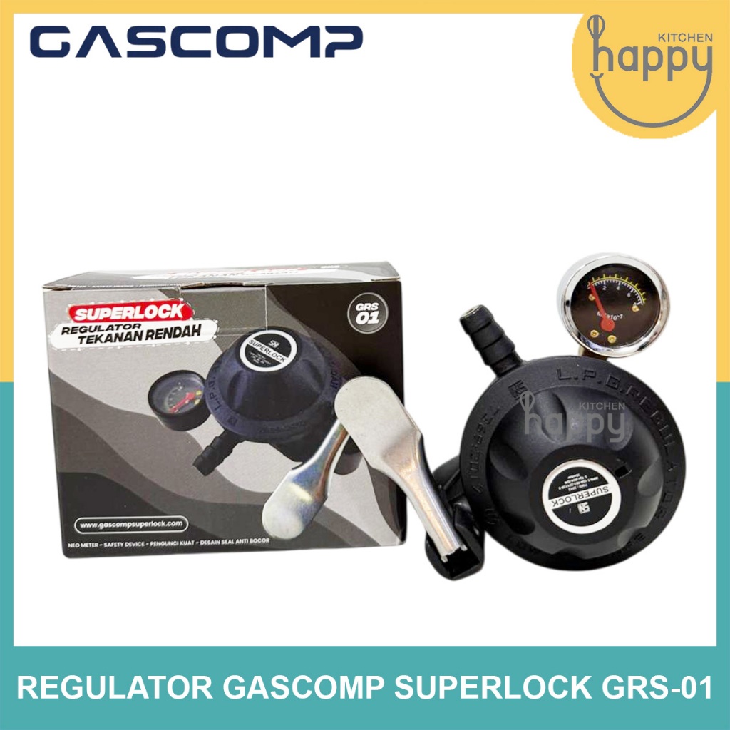 Regulator Gascomp Superlock GRS-01 Regulator Gas LPG Tekanan Rendah GRS 01