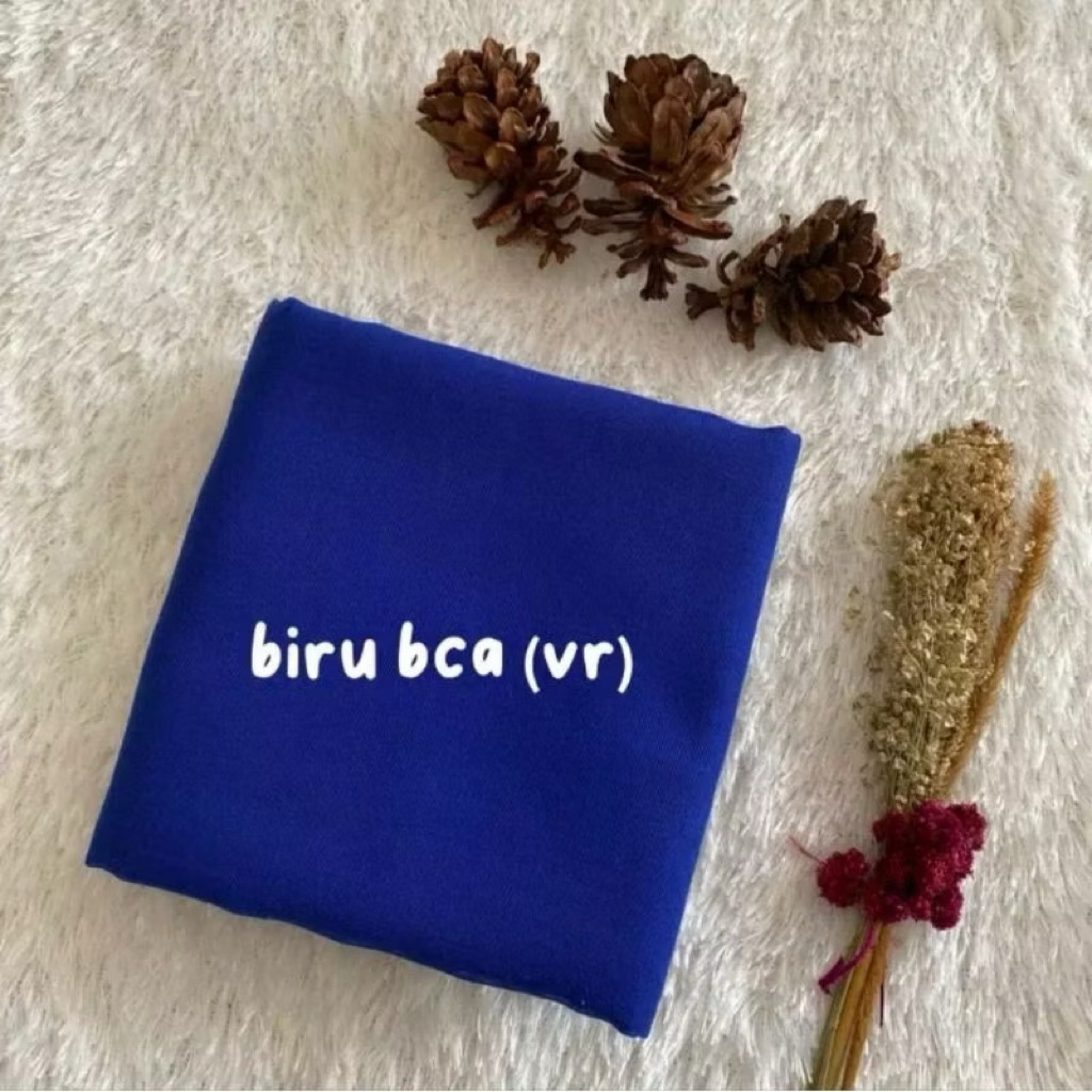 Hijab segi empat paris jadul biru BCA || Paris jadul warna biru bca || Hijab segiempat Biru BCA pari