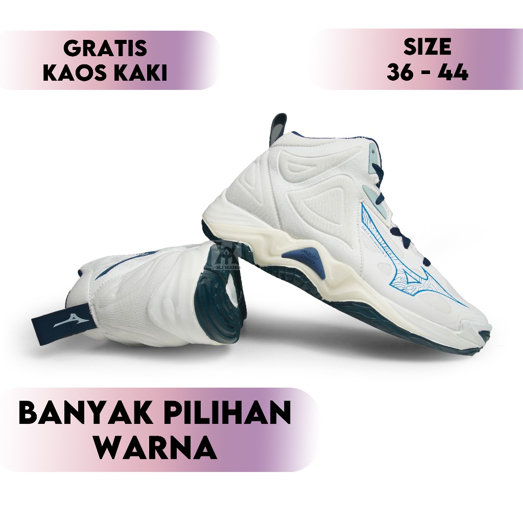 Super Deal Kualitas Super Sepatu Voli Mizuno Wave Momentum 3 Sepatu Volly Pria Dan Wanita Size 36 -