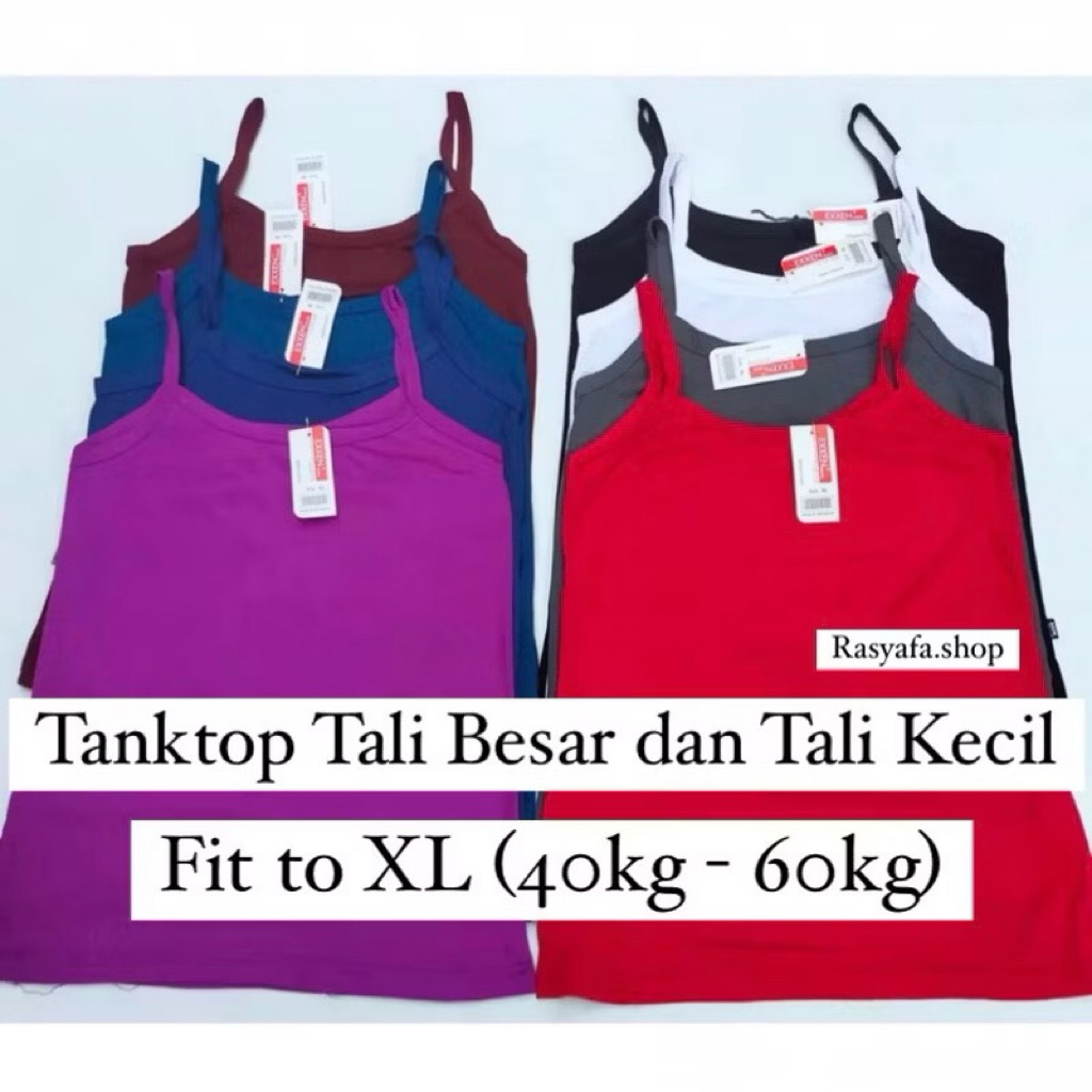 6 PCS/Set. Lusin - Tanktop Tank top Kaos Dalam Wanita Remaja dan Dewasa Bahan Spandex Fit To XL
