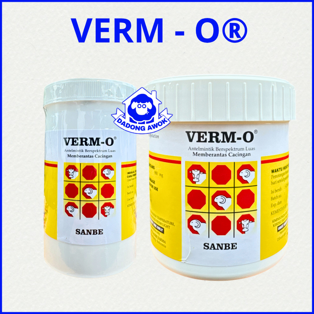 OBAT CACING SAPI - VERM O 12 BOLUS - VERM O 42 BOLUS - obat cacing pita cacing paru paru kambing