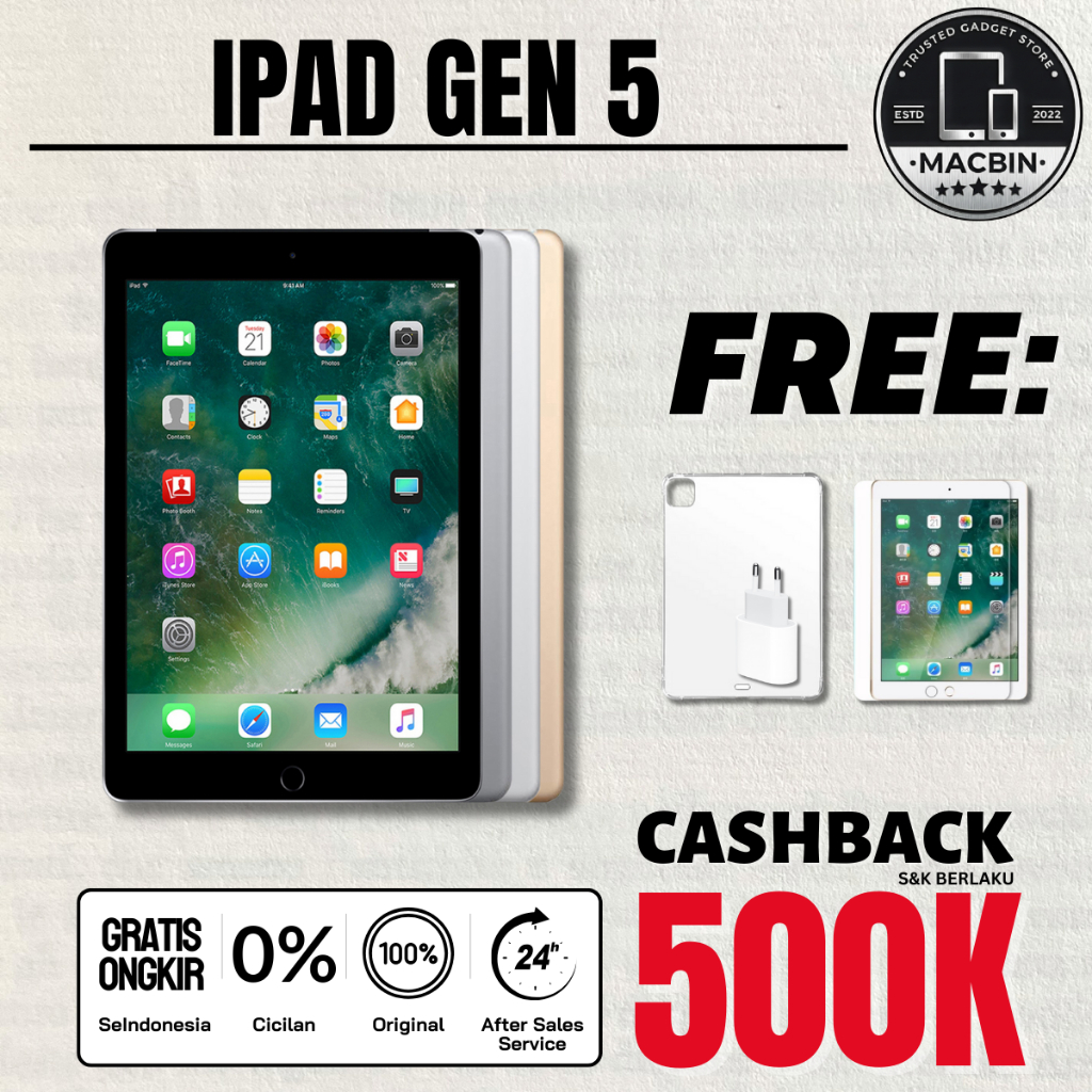 iPad 5 9.7" inch 2018 Gen 5th Wifi Cellular 128GB 32GB Second Original