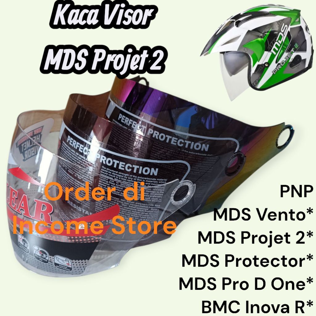 Kaca Helm MDS Projet 2 Visor Visor Helm Halfface MDS Projet 2