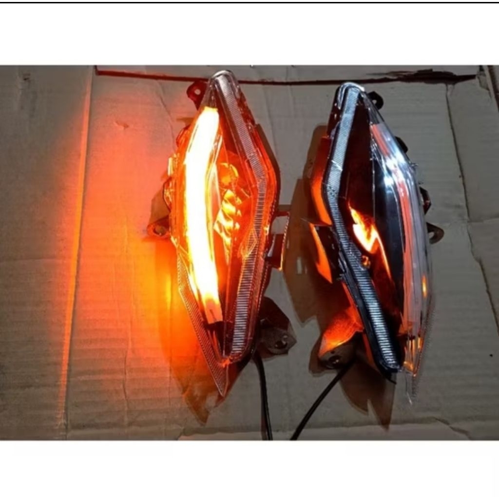 Sen Depan Beat Deluxe 2020 Set Alis Running 2 Mode || Reflektor Hitam Plus Mika Sen Depan Beat Delux