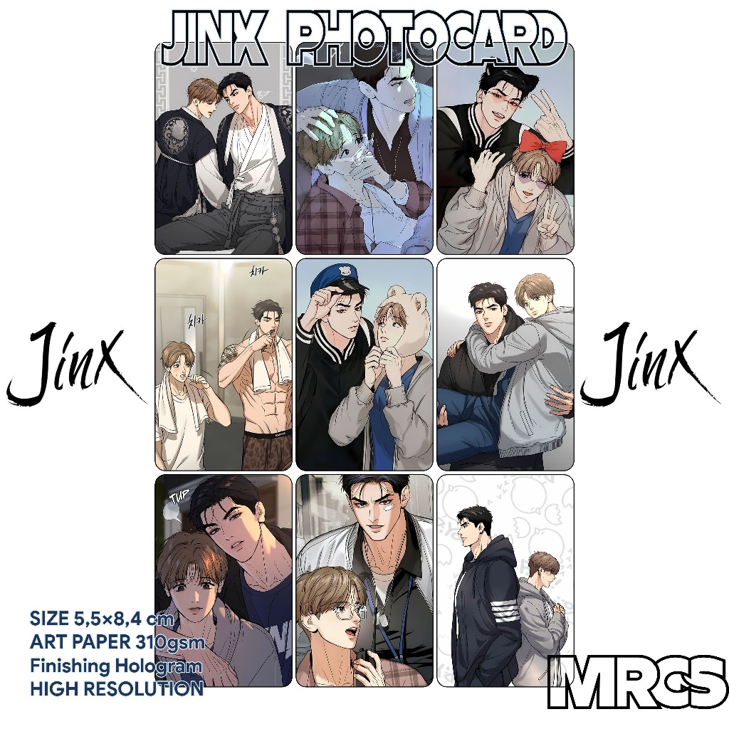 photo card manhwa jinx joo jaekyung dan kimdan / photo card joo jaekyung team black