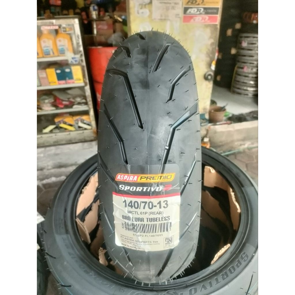 aspira premio sportivo 2 ukuran 140/70 ring 13 tubles compoun