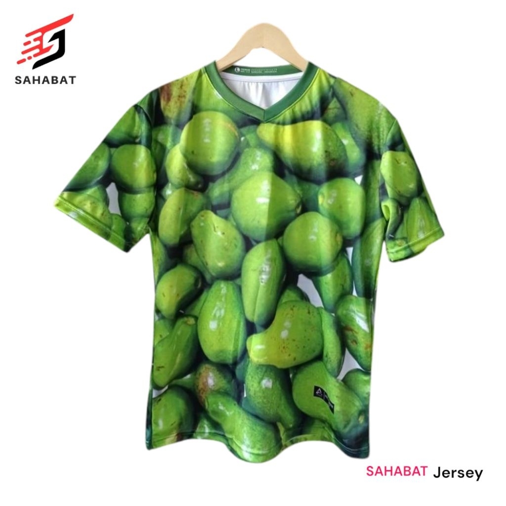Kaos Baju Jersey Sayuran cabai/alpukat/tomat hijaujersey unik kaos sayur balap kaos printing 3d moti
