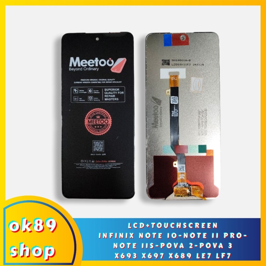 LCD+TOUCHSCREEN INFINIX NOTE 10 X693 - NOTE 11 PRO X697 - NOTE 11S X698 - POVA 2 LE7 - POVA 3 LF7