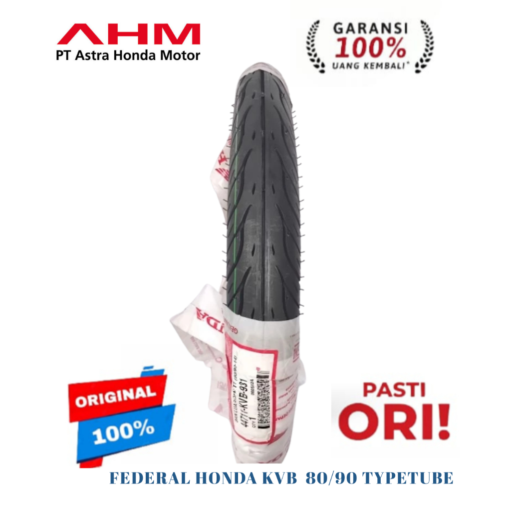 Ban Federal Honda Original 100% + Pentil Tubles Untuk Motor Vario Beat Scoopy Genio dll