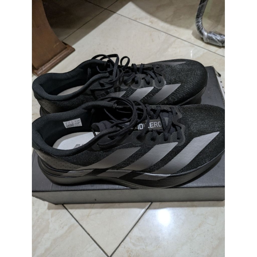 Sepatu Lari Adidas Adizero vl Black Iron Metallic Second