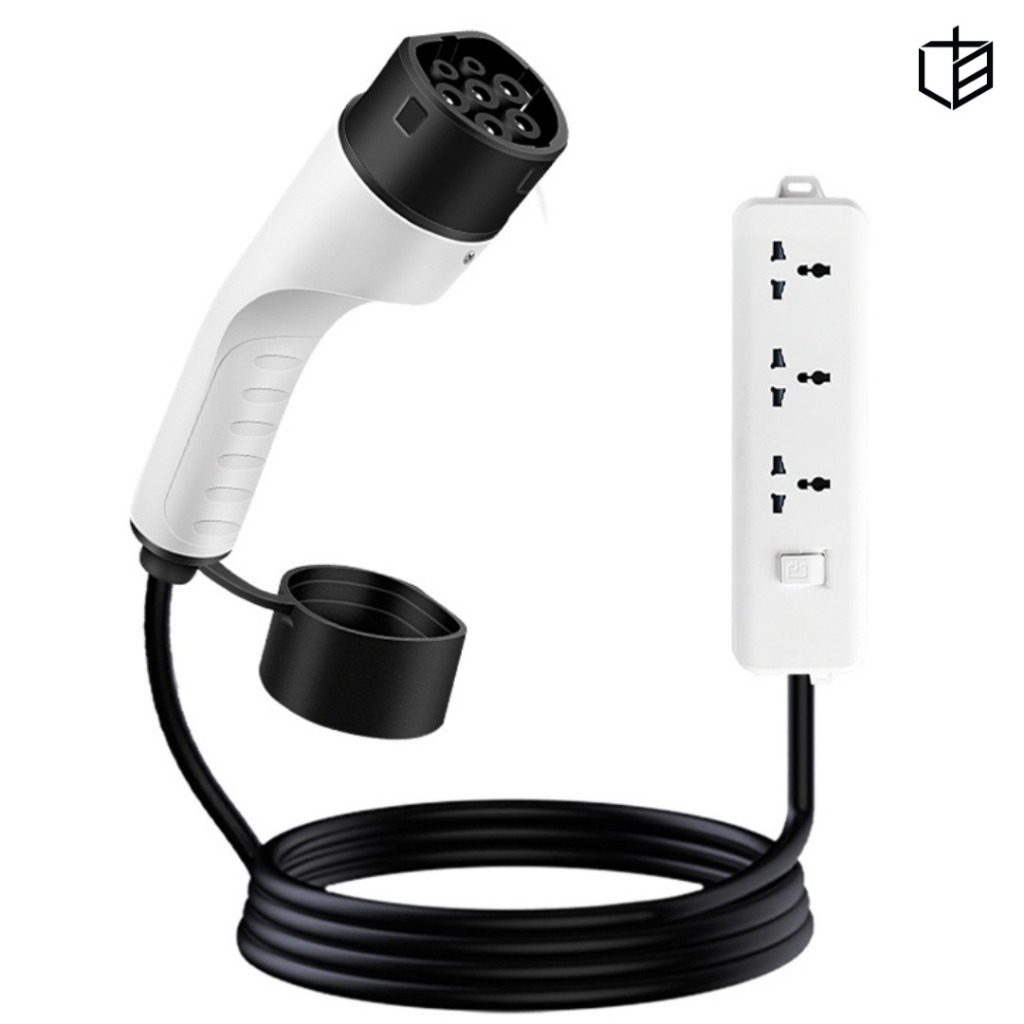 NewEnergy Sambungan Adaptor Converter V2L Mobil Listrik Type 2 to Universal Socket 16A 220V 3.5Kw EV Charge Vehicle to Load 3 Port Type 2 to Terminal Plug EU 220V 16A 5M V2V to Vehicle Charging Colokan Stop Kontak Genset Baterai Mobil Listrik Universal