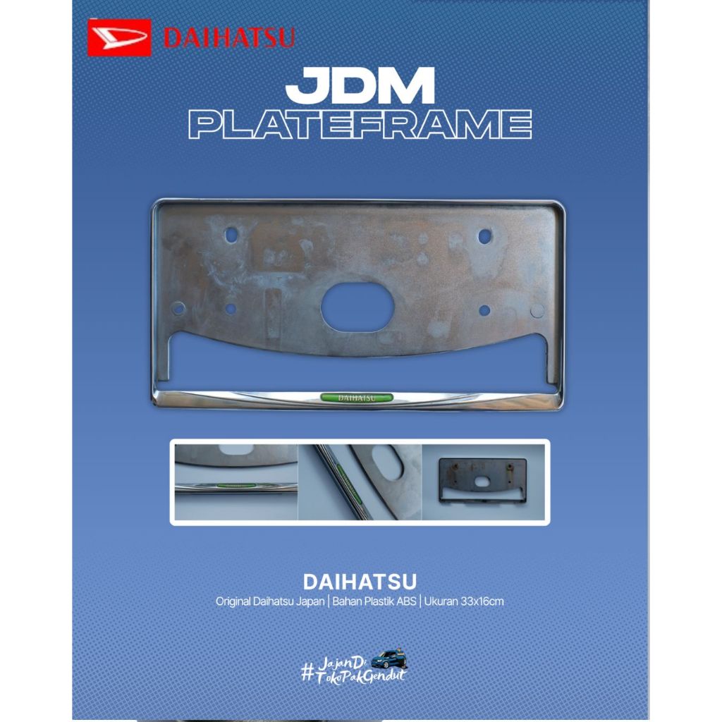 Original Plate Frame Daihatsu JAPAN / Frame Plat Nomor Daihatsu JDM