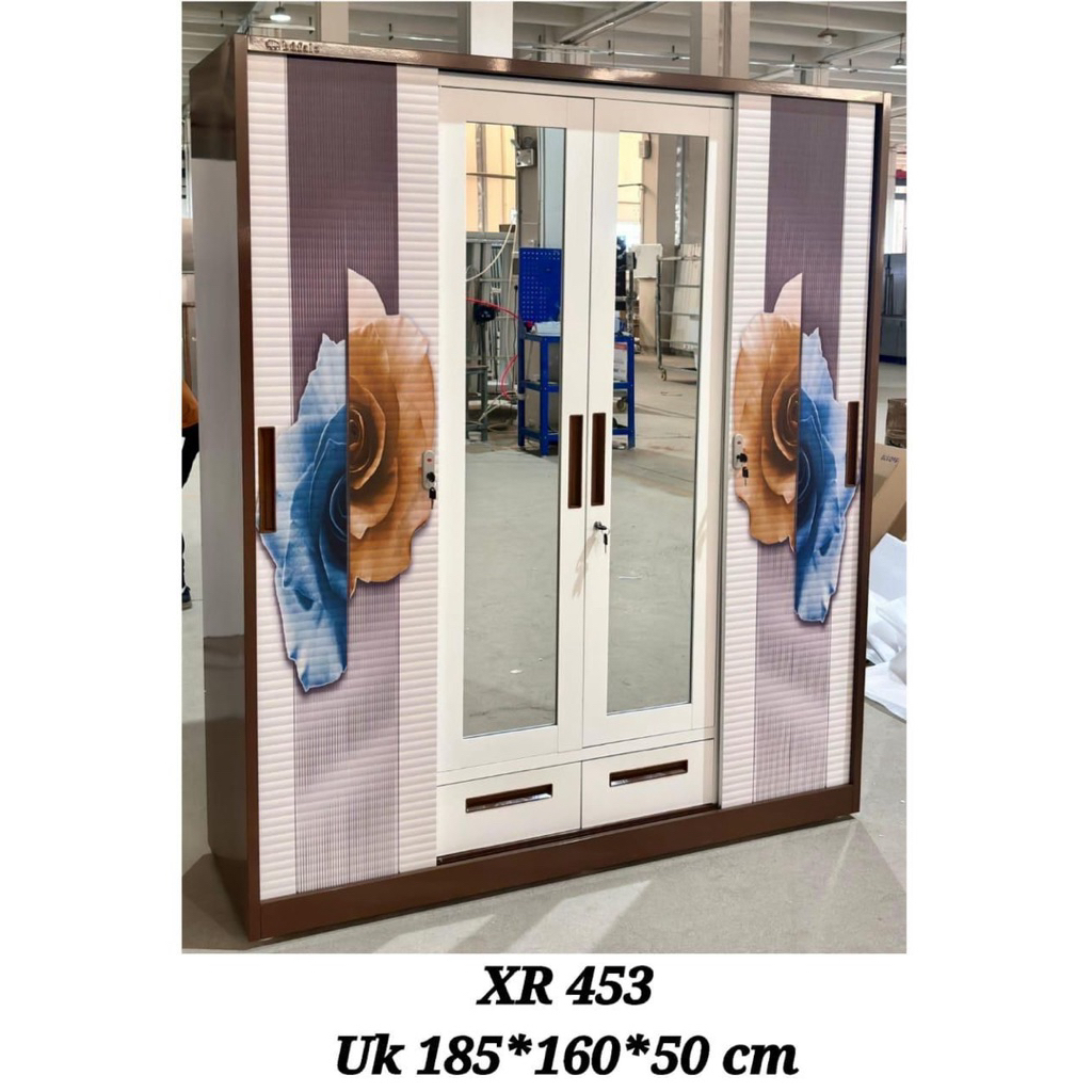 LEMARI BESI 4PINTU//Lemari pakaian pintu 4 besi